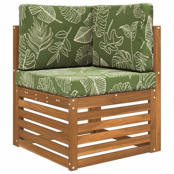 vidaXL Perna pentru canapea de exterior 3 pcs Design cu frunze