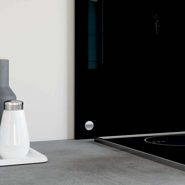 vidaXL Panou antistropi bucătărie 2 buc. negru 80x60cm sticlă securiz.