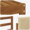 vidaXL Set de canapele de exterior cu pernă 5 pcs Natural și Bej