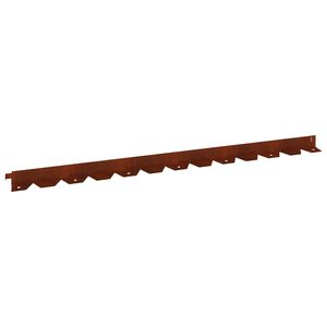 vidaXL Margine pentru gazon 10 buc. 102 x 4 x 4 cm Oțel Ruginit