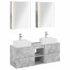 vidaXL Set de mobilier pentru baie 5 buc. Gri Beton
