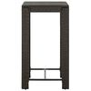 vidaXL Masă de bar de grădină, maro, 60,5 x 60,5 x 110,5 cm, poliratan