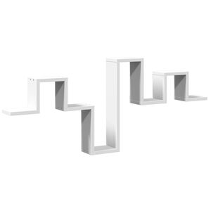 vidaXL Raft de perete, alb, 104,5x10x43 cm, lemn prelucrat