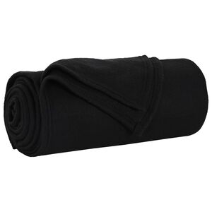 vidaXL Pătură Negru 240 x 220 cm 0.74 kg Molton