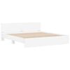 vidaXL Cadru de Pat cu Tăblie Alb 193 x 203 cm Lemn prelucrat