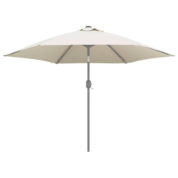 vidaXL P&acirc;nză de schimb umbrelă de soare de exterior alb nisipiu 300 cm