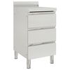 vidaXL Dulap de bucătărie comercial cu 3 sertare 50x60x96 cm