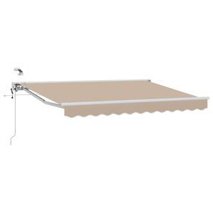 vidaXL Cort electric retractabil Bej și Alb 3,5 x 2 m