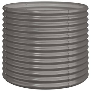vidaXL Jardinieră grădină gri 80x80x68 cm oțel galvanizat