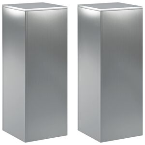 vidaXL Suport pentru plante 2 pcs Argintiu 30 x 30 x 80 cm