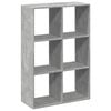 vidaXL Bibliotecă/separator cameră gri beton 69,5x29x103,5 cm lemn