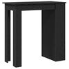 vidaXL Masa de bar cu suport depozitare Stejar negru 102x50x103,5 cm