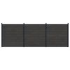 vidaXL Set de Gard 3 buc. 526 x 186 cm WPC și Aluminiu Negru
