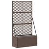vidaXL Suport pentru plante cu gard Maro 70 x 30 x 135 cm Metal