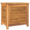 vidaXL Ladă depozitare grădină cu geantă, 60x50x58 cm, lemn masiv tec
