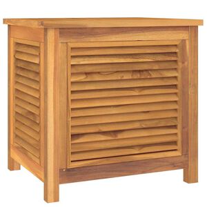 vidaXL Ladă depozitare grădină cu geantă, 60x50x58 cm, lemn masiv tec