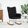 vidaXL Scaun balansoar, negru, catifea