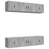 vidaXL Set dulap TV, 6 piese, gri beton, lemn prelucrat
