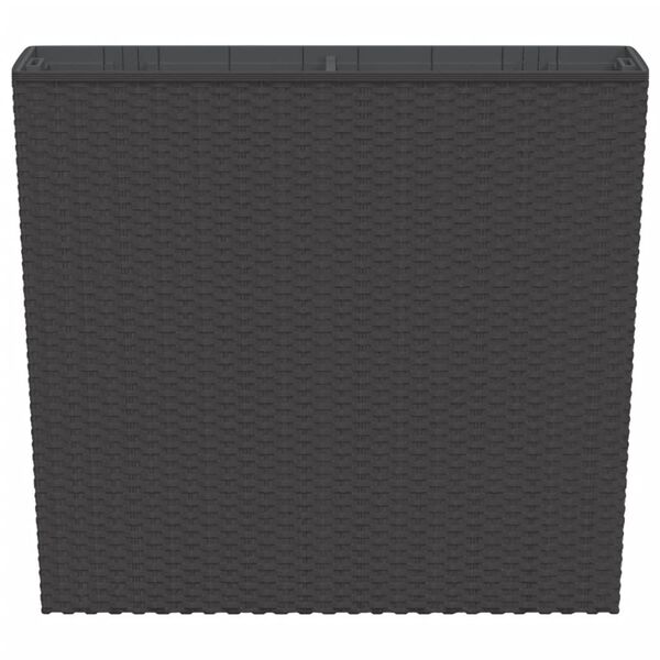 vidaXL Jardinieră cu interior detașabil, maro, 12 / 44 L, PP ratan