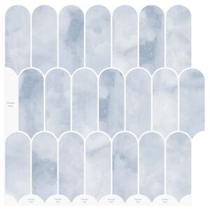 vidaXL Placă cu Pene 10 buc. Albastru deschis 30 x 30 cm