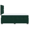 vidaXL Pat box spring cu saltea, verde &icirc;nchis, 120x200 cm, catifea