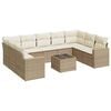 vidaXL Set canapele de grădină cu perne, 10 piese, bej, poliratan