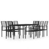 vidaXL Set mobilier de grădină, 9 piese, negru