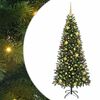 vidaXL Brad de Crăciun artificial cu 300 LED Verde 180 cm PE și PVC