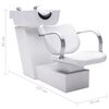 vidaXL Unitate de șamponare cu scaun de salon, piele ecologică