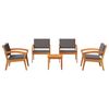 vidaXL Set bistro Maro 45 x 45 x 38cm Lemn masiv de acacia