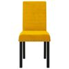 vidaXL Scaune de sufragerie, 4 buc., galben, catifea