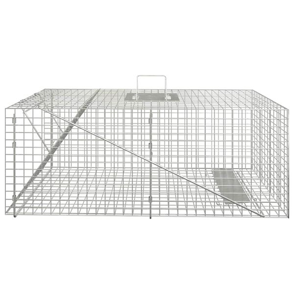 vidaXL Capcană pentru animale 64,5x25x26,5 cm, fier galvanizat