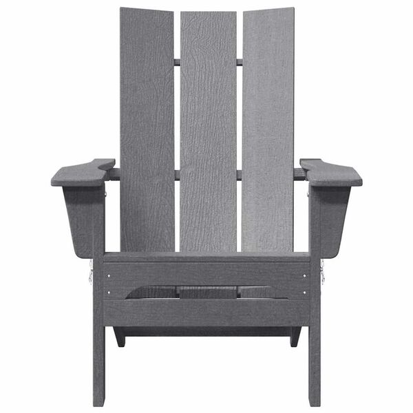 vidaXL Scaun pliabil Adirondack Gri deschis 80,5 x 74,5 x 92 cm HDPE