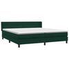 vidaXL Pat box spring cu saltea, verde &icirc;nchis, 180x220 cm, catifea