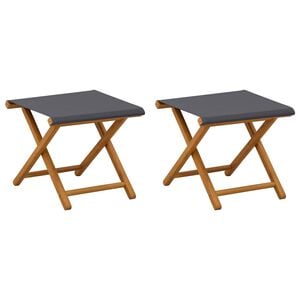 vidaXL Scaun de plajă 2 pcs Lemn de eucalipt masiv Gri