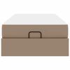 vidaXL Cadru de pat cu saltea cu saltea 2 pcs Cafeniu PVC