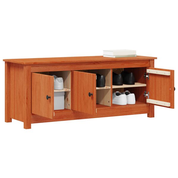 vidaXL Dulap pentru pantofi Maro Ceară 110 x 38 x 45,5 cm