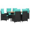 vidaXL Set dining pentru exterior 7 buc.