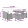 vidaXL Set de canapele pentru grădină 7 pcs Bej Rattan poli