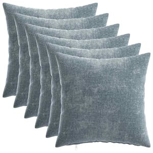 vidaXL Husă pentru pernă 6 buc. HEERLEN Albastru deschis 40 x 40 cm