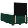 vidaXL Pat box spring cu saltea, verde &icirc;nchis, 120x190 cm, catifea