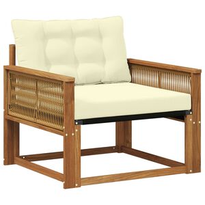 vidaXL Set de canapele de exterior Lemn solid de Acacia și Textilene