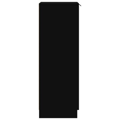 vidaXL Pantofar, negru, 30x35x100 cm, lemn compozit
