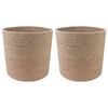 vidaXL Set de Ghivece pentru Plante 2 buc. natural &Oslash; 21 x 21 cm