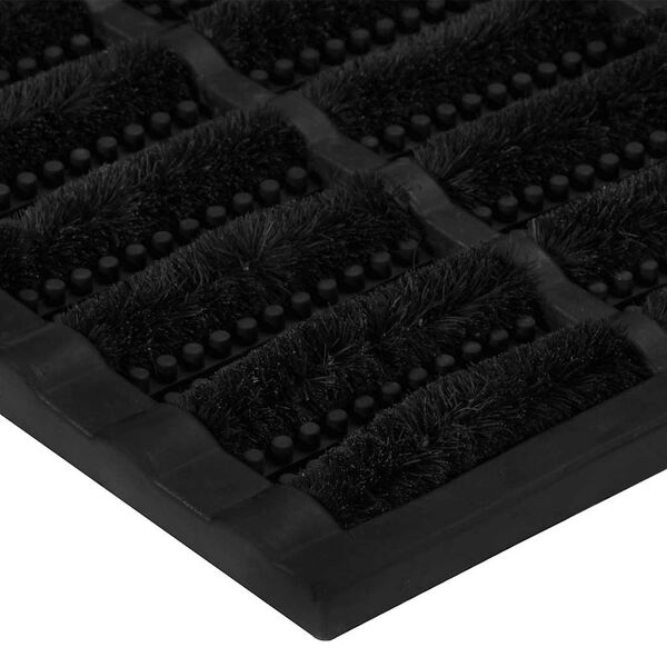 vidaXL Covoraș de ușă dreptunghiular, 45x75 cm, cauciuc/nucă cocos