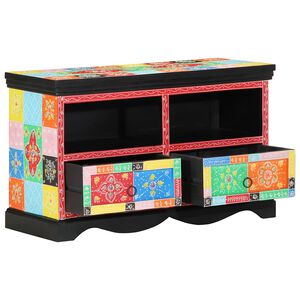 vidaXL Cabinet TV Multicolour 80 x 35 x 50 cm Lemn de mango solid