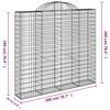 vidaXL Coșuri gabion arcuite 18 buc, 200x30x180/200cm, fier galvanizat