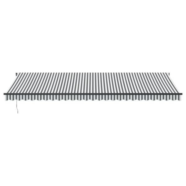 vidaXL Copertină retractabilă manual cu LED-uri antracit/alb 600x350cm