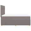 vidaXL Pat box spring cu saltea, gri taupe, 160x200 cm material textil