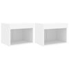 vidaXL Noptiere cu lumini LED montate pe perete, 2 buc., alb